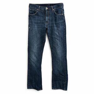 Woman's Calvin Klein Distressed Bootcut Blue Jeans, Size 31